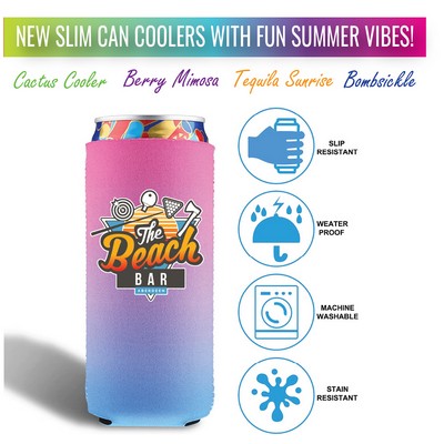 Slim Full Color Gradient Syle Can Cooler